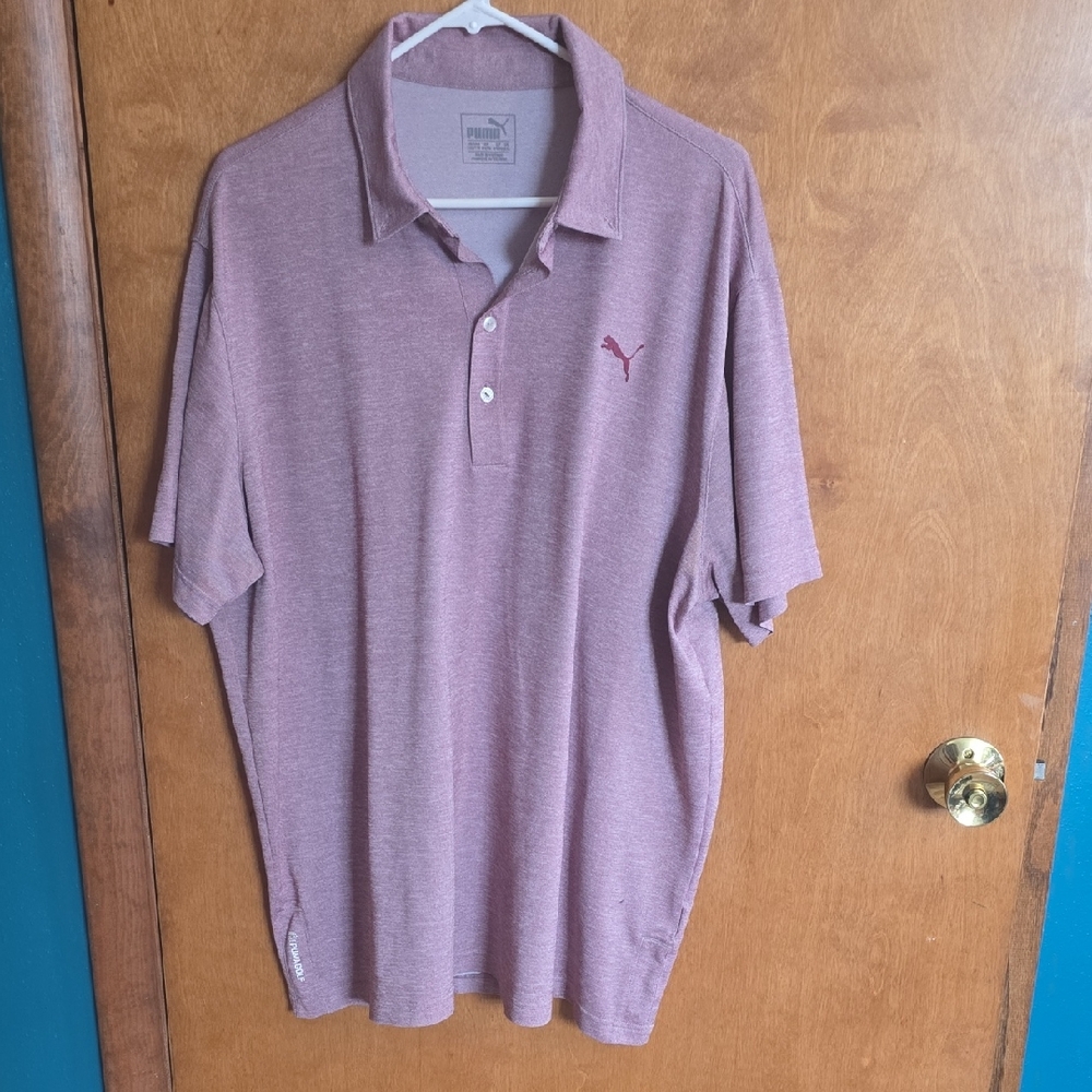 Puma Men's Light  Maroon Polo/golf  Shirt
